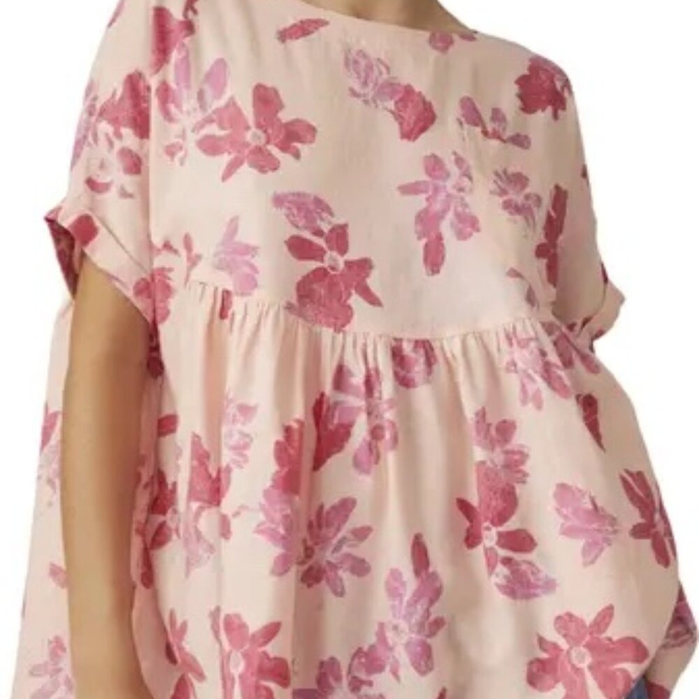 Free People Moon City Ruffle Hem Top